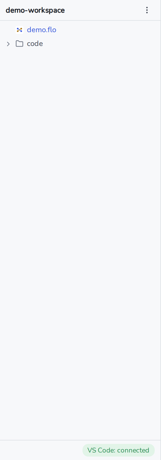 Explorer sidebar showing VS Code: connected